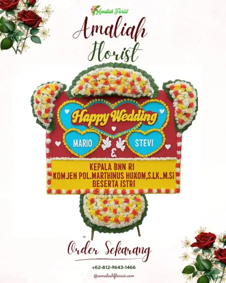Papan Bunga Pernikahan Songan A